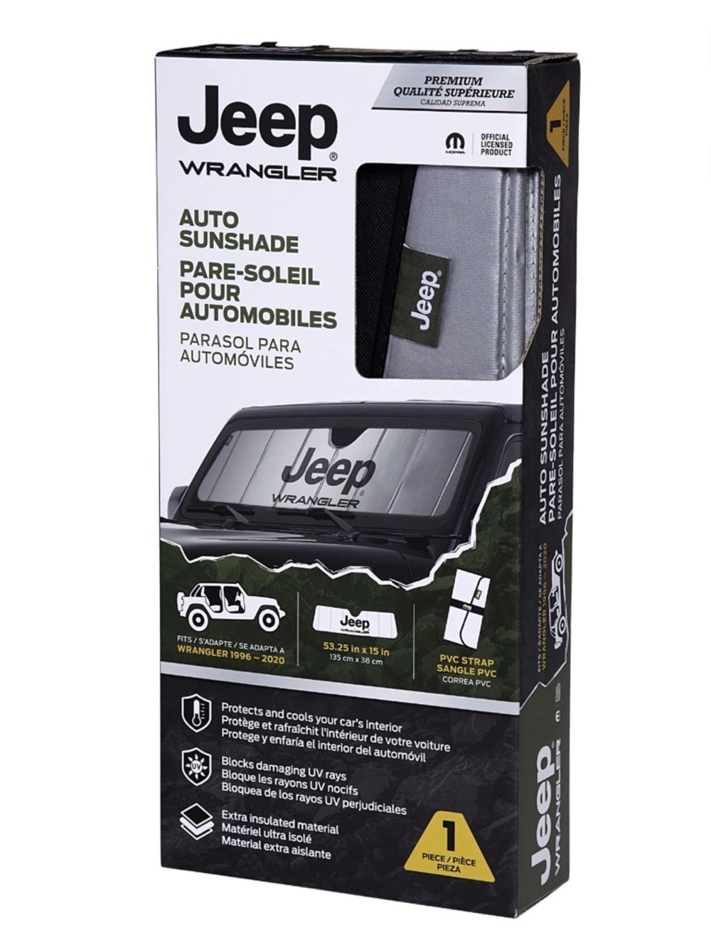 Jeep Wrangler Auto Sunshade - Picture 2 of 6